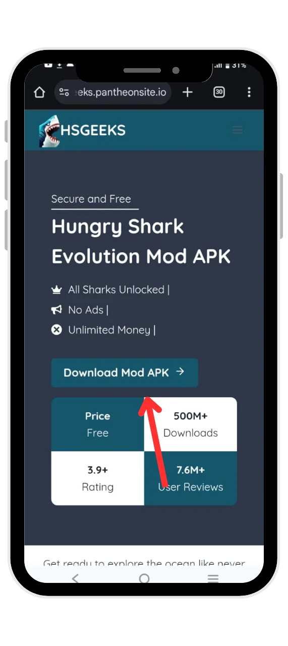 Download the hungry shark evolution mod apk file